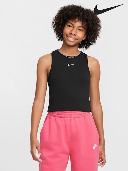 Nike Black Sportswear Ribbed Tank Top (E36183) | AZN 70