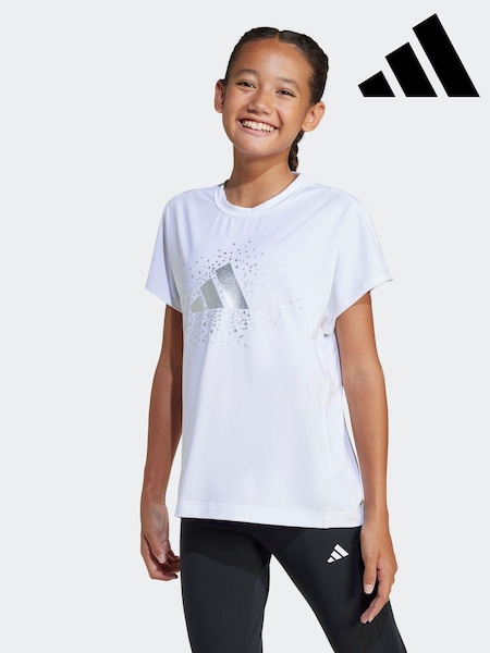 adidas White Winter Glam Metallic T-Shirt (E36239) | R$ 225