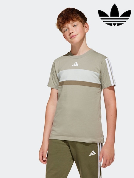 adidas Green 3 Stripes Tiberio 100% Cotton T-Shirt (E36247) | R$ 180
