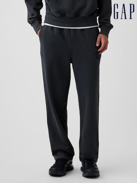 Black - Regular Gap Heavyweight Relaxed Logo Joggers