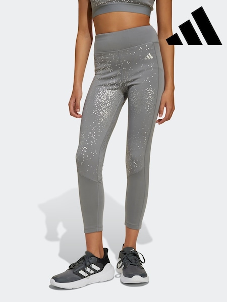 adidas Grey Optime Glam 7/8 Leggings (E36255) | R$ 295