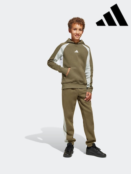 adidas Green Colour Block Fleece Joggers (E36273) | R$ 295
