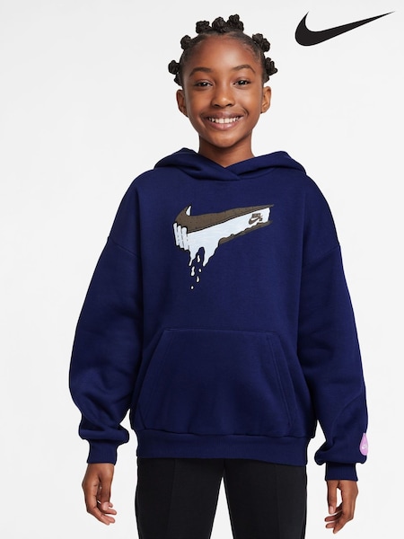 Nike Void Blue SB Easy On Oversized Pullover Hoodie (E36317) | €60