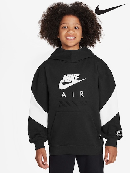 Nike Black Air Fleece Pullover 100% Cotton Hoodie (E36330) | €66