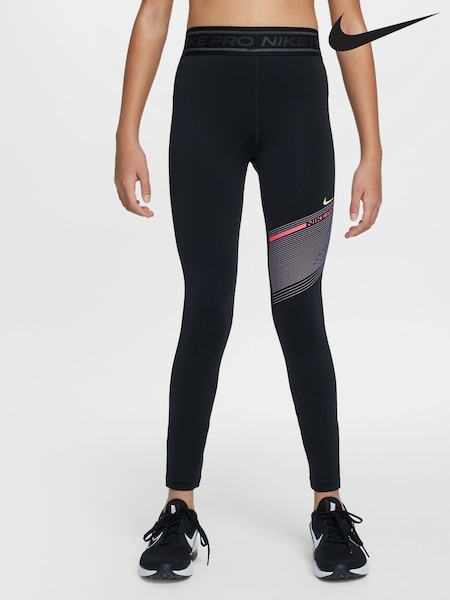 Nike Black Pro Girls Dri-FIT Leggings (E36359) | €44