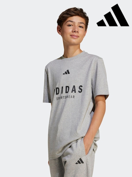 Harmaa - adidas All SZN 100% Cotton T-Shirt (E36395) | €32