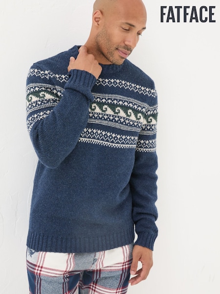 FatFace Navy Shelter Wave Jumper (E36423) | €39.50