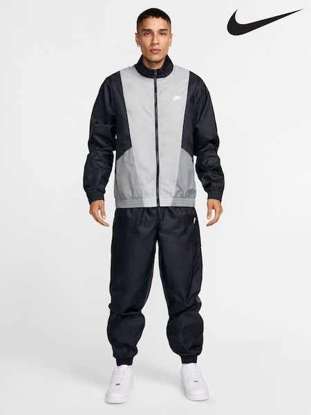 Svart - Nike Club Woven Colour Block Tracksuit (E36448) | kr1 900