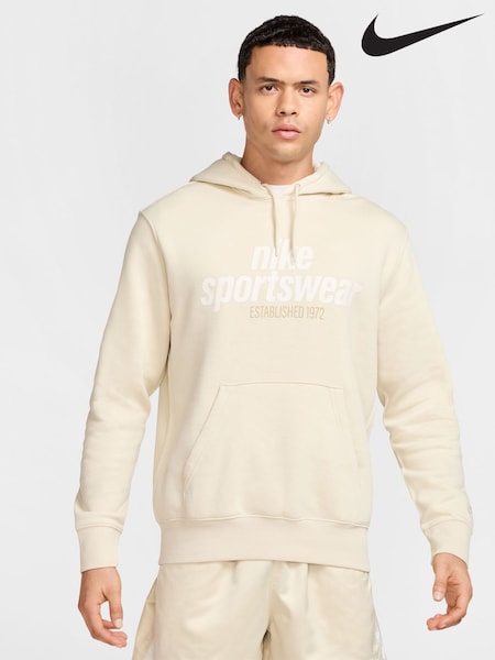 Nike Light Khaki Club Fleece Hoodie (E36464) | €92