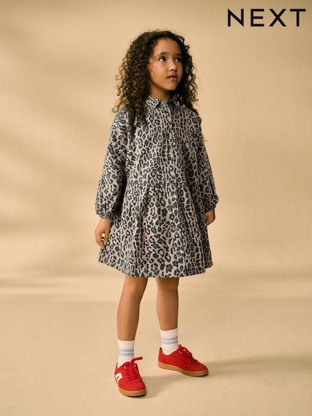 Animal Print Denim Shirt Dress (3-16yrs) (E36492) | R$ 175 - R$ 225