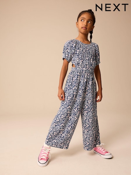 كحلي زهور - Cut Out Jumpsuit (3-16yrs) (E36537) | ‏86 د.إ.‏ - ‏ 112‏ د.إ.