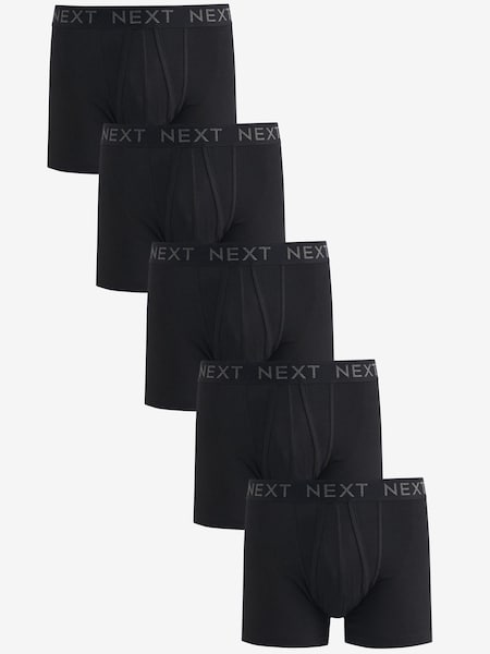 Black 5 Pack A-Front Boxers (E36561) | OMR6