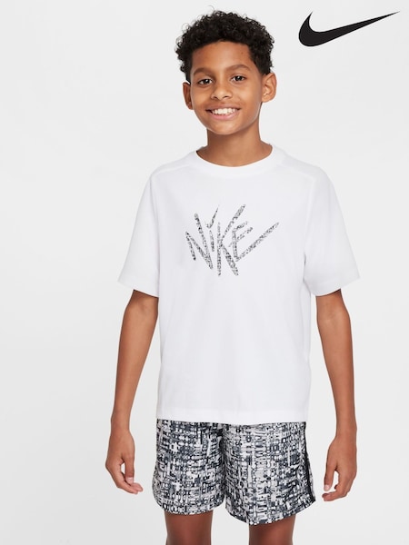 Valkoinen - Nike Dri-FIT Lyhyt hiha T-paita (E36628) | €32