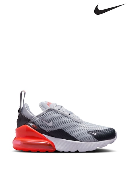 Nike Wolf Grey White Junior Air Max 270 Trainers (E36661) | €95