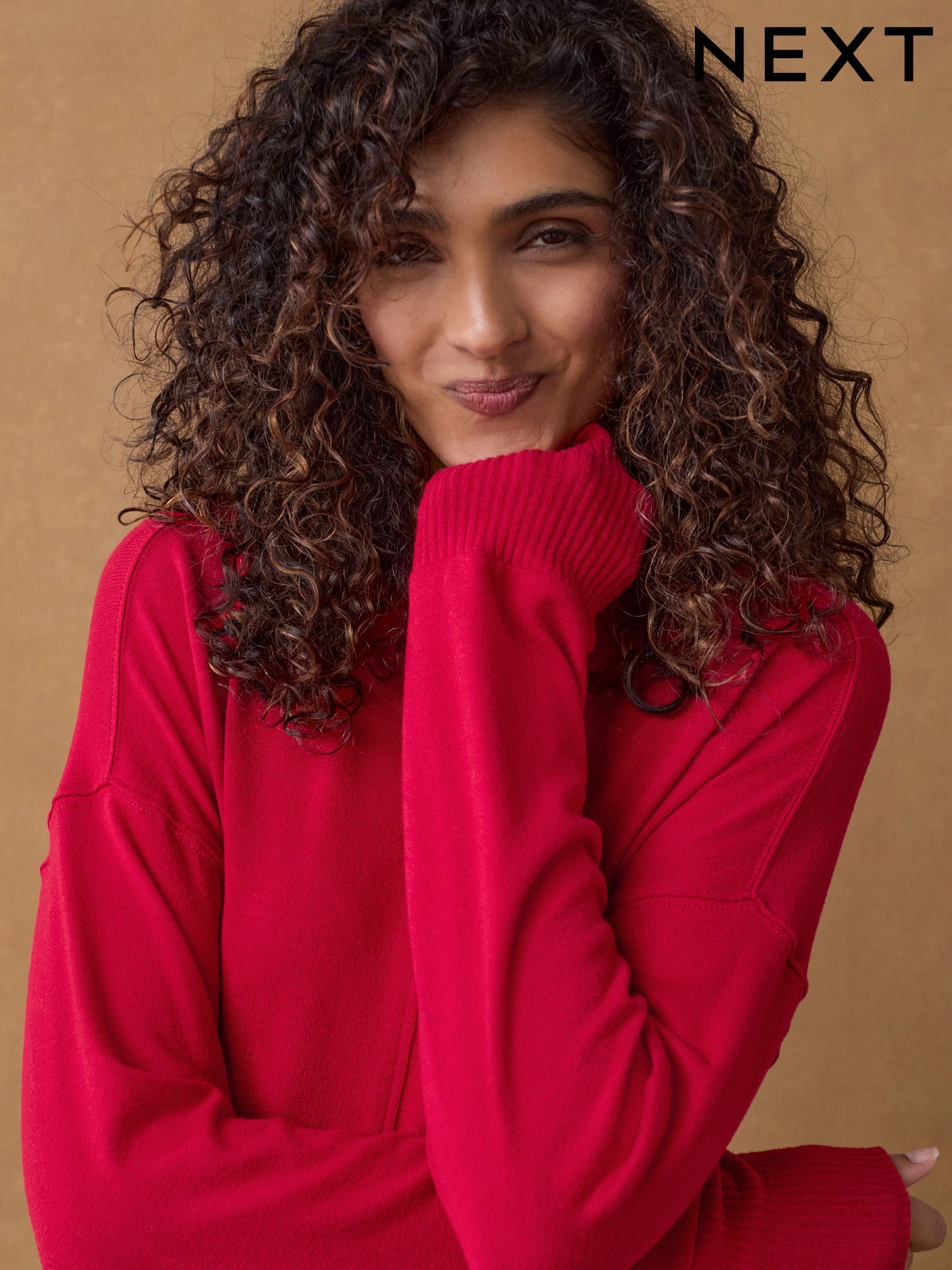 Red ladies jumper discount