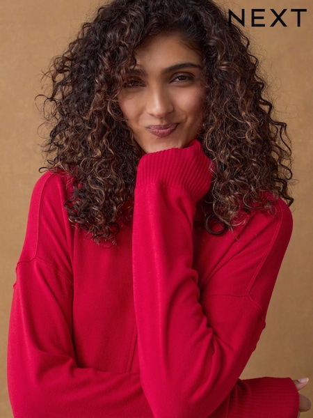 Red Cosy Seam Front Crewneck (E36677) | 954 UAH