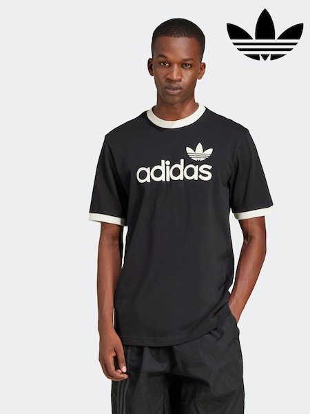 adidas Originals Black Simple 100% Cotton T-Shirt (E36774) | R$ 245