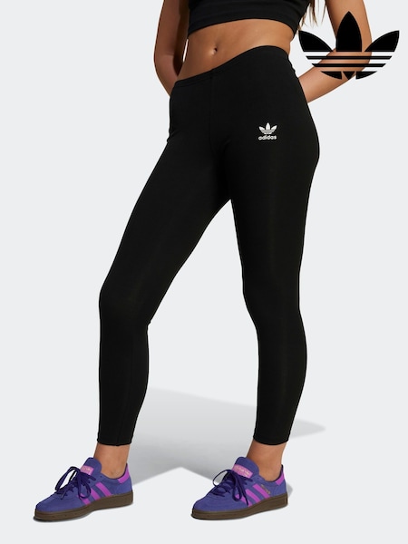 adidas Originals Black Ribbed Leggings (E36854) | ₪116