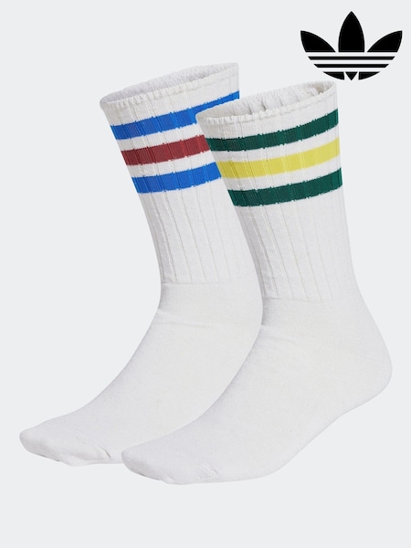 adidas originals White Ribbed Crew Socks 2 Pack (E36858) | €18.50
