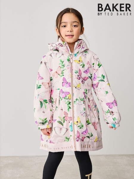 Baker By Ted Baker Pink Shower Resistant Floral Printed Rain Trench (E36889) | 1 785 Kč - 2 060 Kč