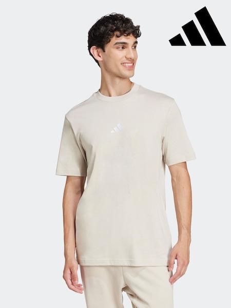 adidas Grey Essentials Small Logo Single 100% Cotton Jersey T-Shirt (E36901) | R$ 195
