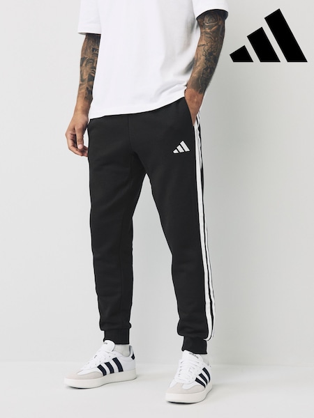 黑色 - Adidas Essentials 3-stripes Fleece Joggers (E36934) | HK$391