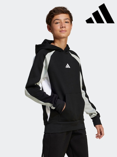 adidas Black Colour Block Fleece Hoodie (E36986) | R$ 325