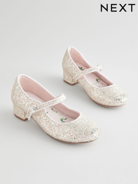 Elfenbeinfarben/Glitzer - Mary Jane Occasion Shoes (E37039) | 39 € - 50 €