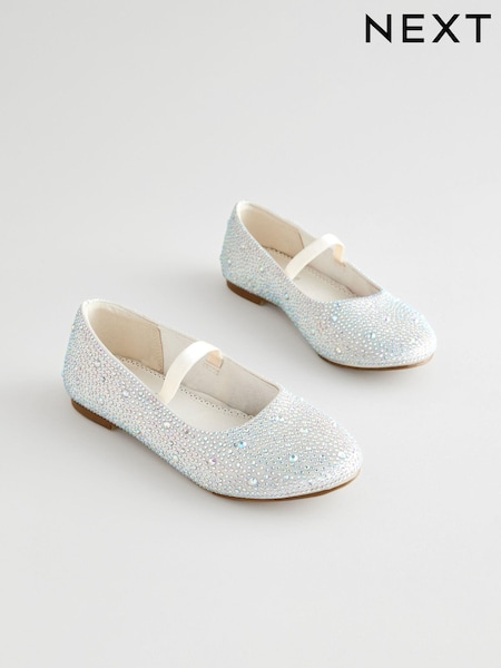 Silver Jewelled Ballet Shoes (E37042) | € 33 - € 43