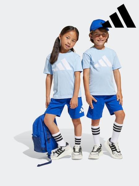 Mavi - adidas 100% Cotton Top & Shorts Set (E37142) | ₺1.094