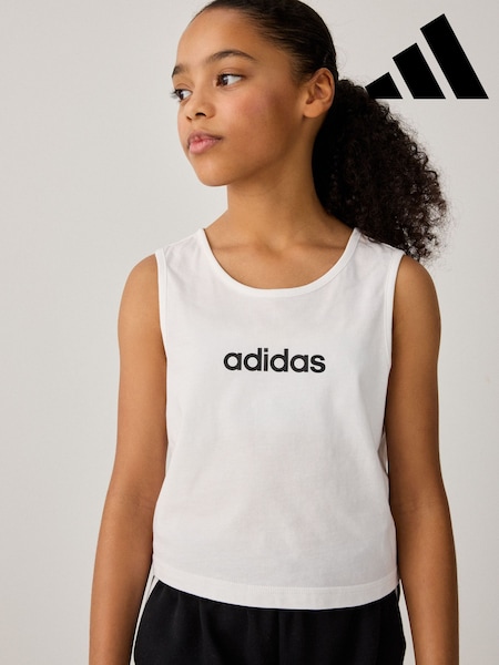 adidas White Essentials 100% Cotton Vest (E37169) | R$ 100
