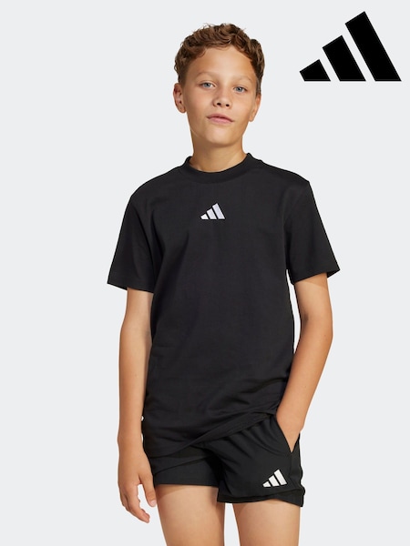 adidas Black Essentials 100% Cotton T-Shirt (E37180) | R$ 120