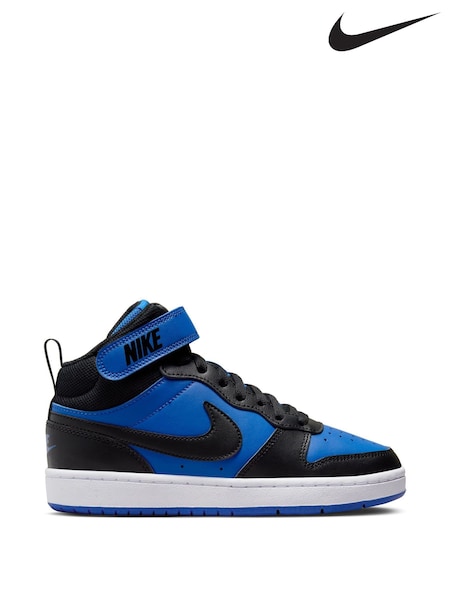 Nike Blue/Black Youth Court Borough Mid Trainers (E37192) | €73
