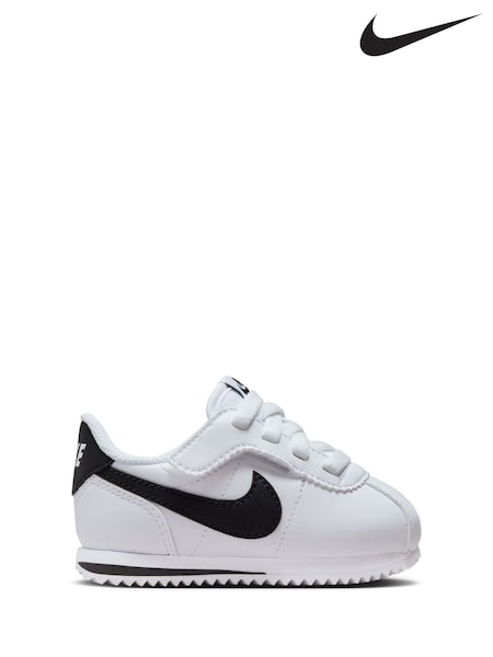 Nike White/Black Infant Cortez Easy On Trainers (E37244) | €50