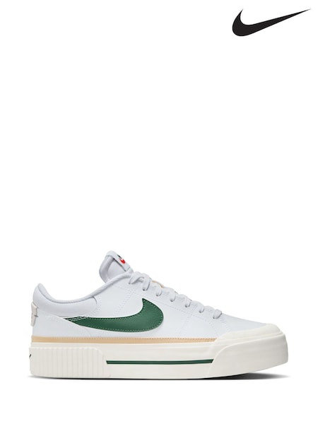 blanco/verde - Nike Court Legacy Lift Platform Trainers (E37253) | 113 €