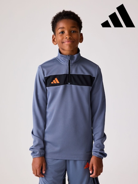 adidas Grey Chrome Tiro Essentials Quarter Zip Training Sweat Top (E37305) | R$ 295