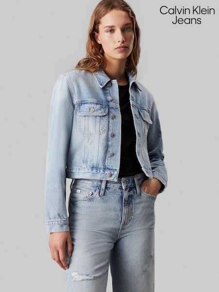 Calvin Klein Jeans Blue 90’s Cropped Denim Jacket (E37314) | €61