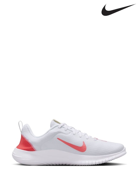 Nike White/Pink Flex Experience Run 12 Road Running Trainers (E37322) | €100