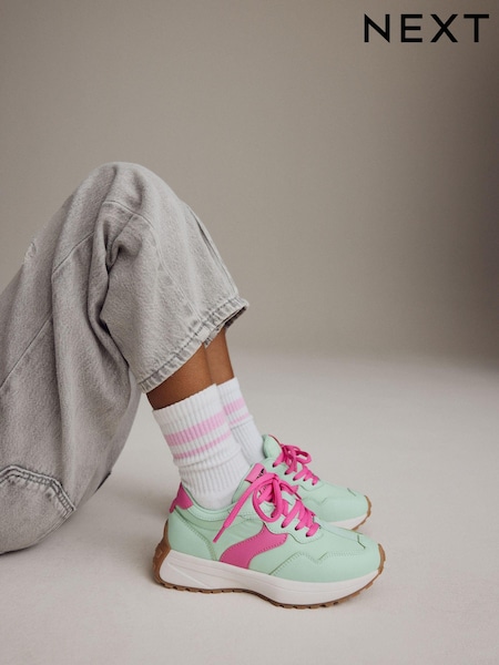 Green Lace-Up Chunky Trainers (E37374) | 1,029 UAH - 1,318 UAH