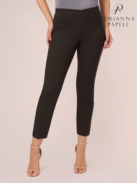 Adrianna Papell Solid Bi-Stretch Pull-On Black Trousers (E37388) | ‏113 د.إ.‏