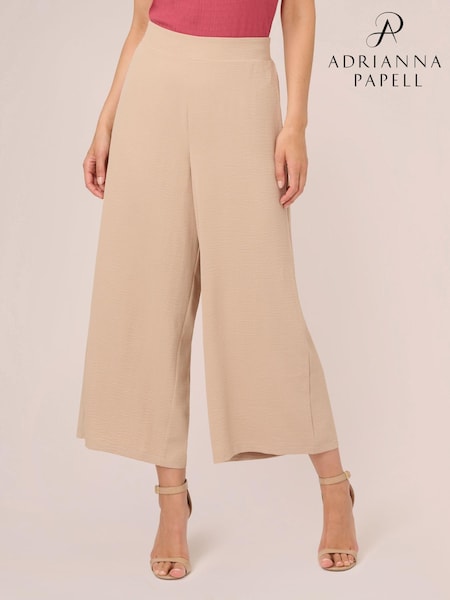Adrianna Papell Animal Print Textured Satin Pull On Trousers (E37390) | €30