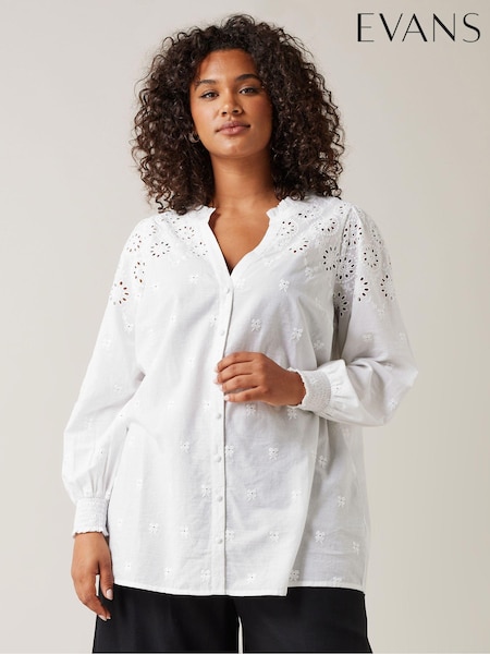 Evans Broderie 100% Cotton Blouse (E37399) | €50
