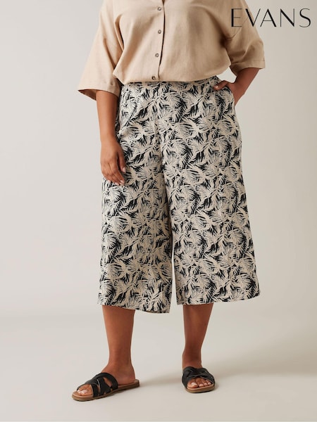 ג'ינס שחור - Evans Linen Culottes (E37410) | ‏196‏₪