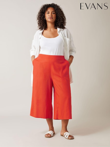 Orange - Evans Leinen-Culottes (E37411) | 60 €
