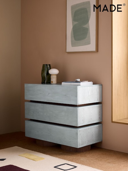MADE.COM Blue Bern 3 Drawer Chest of Drawers (E37467) | €667