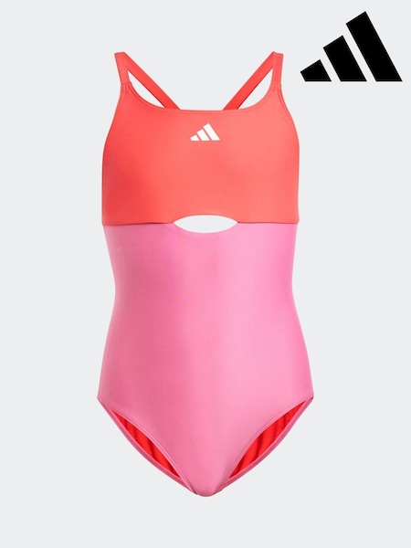 adidas Pink Colorblock X Back Swimsuit (E37484) | R$ 275
