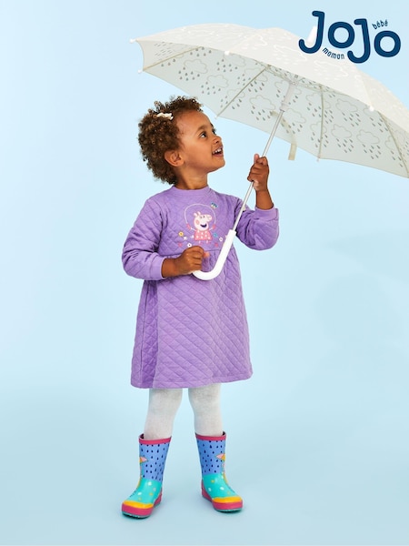 JoJo Maman Bébé Lilac Peppa Pig Quilted Dress (E37634) | €43