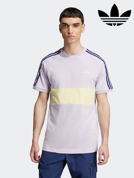 adidas Originals Purple 3-Stripes Panel 100% Cotton T-Shirt (E37673) | R$ 295