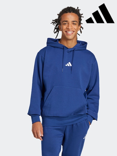 adidas Blue Essentials Feelcozy Fleece Hoodie (E37727) | €58