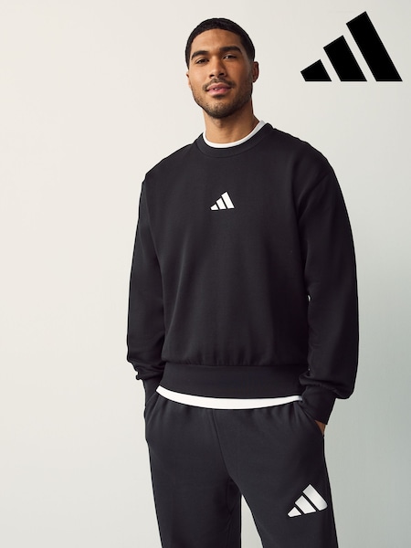 adidas Black Essentials Feelcozy Fleece Sweatshirt (E37734) | R$ 325